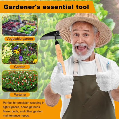 Japanese Weeding Sickle, 13inch Professional Japanese Hand Weed Puller Garden Hoe Gardening Tools