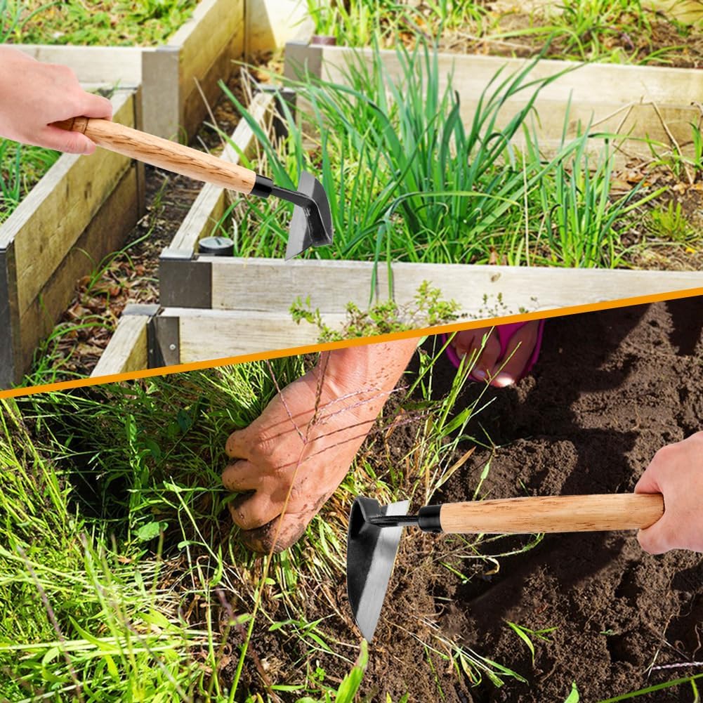 Japanese Weeding Sickle, 13inch Professional Japanese Hand Weed Puller Garden Hoe Gardening Tools