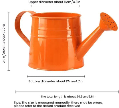 Small Watering Can, Watering Can Gardening Tool Accessories, Garden Sprinkling Cans with Long Spout & Handle, Rust-Resistant Tinplate Watering Kettle for Indoor Outdoor Lawn,Garden Care (Blue)