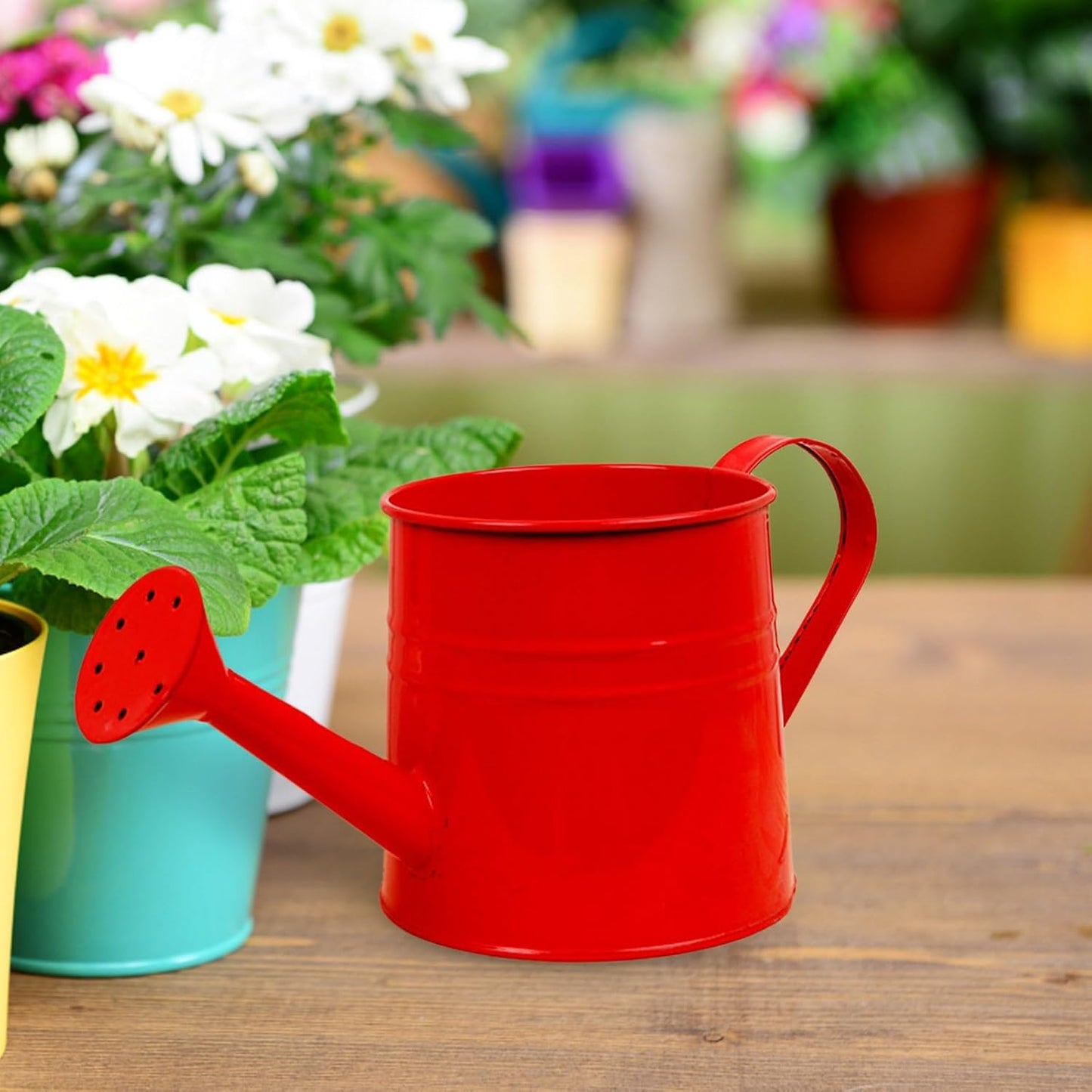 Small Watering Can, Watering Can Gardening Tool Accessories, Garden Sprinkling Cans with Long Spout & Handle, Rust-Resistant Tinplate Watering Kettle for Indoor Outdoor Lawn,Garden Care (Blue)