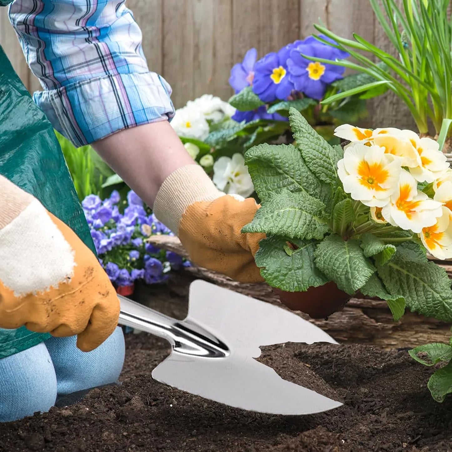 Garden Trowel Stainless Steel Rust Resistant Hand Shovel Garden Spade