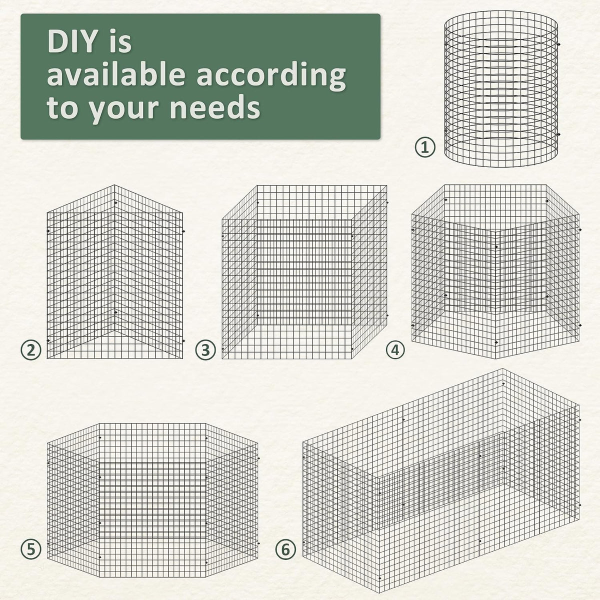 12 Pics DIY Metal Plant Protectors from Deer, Garden Fencing Animal Barrier Size 11.8 * 11.8 inches, Mesh Plant Cage Chicken Wire Cloche for Plants with Stakes and Nylon Cables (12 Pcs)