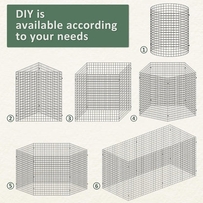 12 Pics DIY Metal Plant Protectors from Deer, Garden Fencing Animal Barrier Size 11.8 * 11.8 inches, Mesh Plant Cage Chicken Wire Cloche for Plants with Stakes and Nylon Cables (12 Pcs)