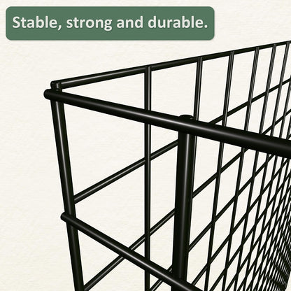 12 Pics DIY Metal Plant Protectors from Deer, Garden Fencing Animal Barrier Size 11.8 * 11.8 inches, Mesh Plant Cage Chicken Wire Cloche for Plants with Stakes and Nylon Cables (12 Pcs)