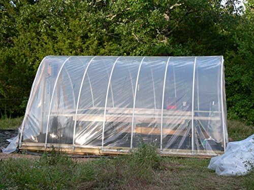 3.9Mil Plastic Covering Clear Polyethylene Greenhouse Film UV Resistant for Grow Tunnel and Garden Hoop, Plant Cover&Frost Blanket for Season Extension,Keep Warm and Frost Protection,6.5x32ft