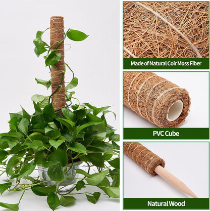 Eibikdi Moss Pole 68in for Plants Monstera 6pcs