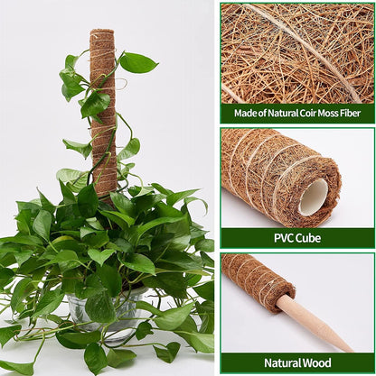 Eibikdi Moss Pole 68in for Plants Monstera 6pcs