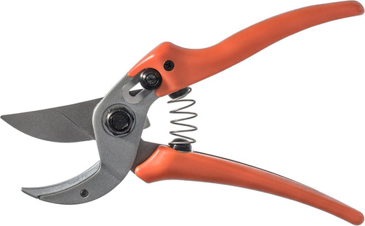 15 Anvil Pruning Shears 15.107 with Bypass Geometry for Small to Medium Hands - Curved, Non-Stick Coated Blade Ideal for Cutting Hard Wood like Linden, Spruce, Larch, and Oak