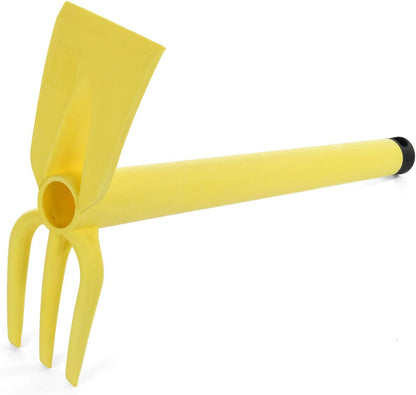Garden Tool Set, 4-Piece Heavy Duty Gardening Tools, Includes Cultivator, Trowel, Shovel & Rake, Durable Poly Material & Non-Slip Handle, Planting, Yard Work, Landscaping – Lime Green