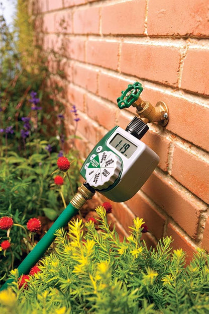 61014 Automatic Garden Box Irrigation System - Complete 64 Sq Ft Coverage Kit with Digital Hose Timer & Quick-Connects