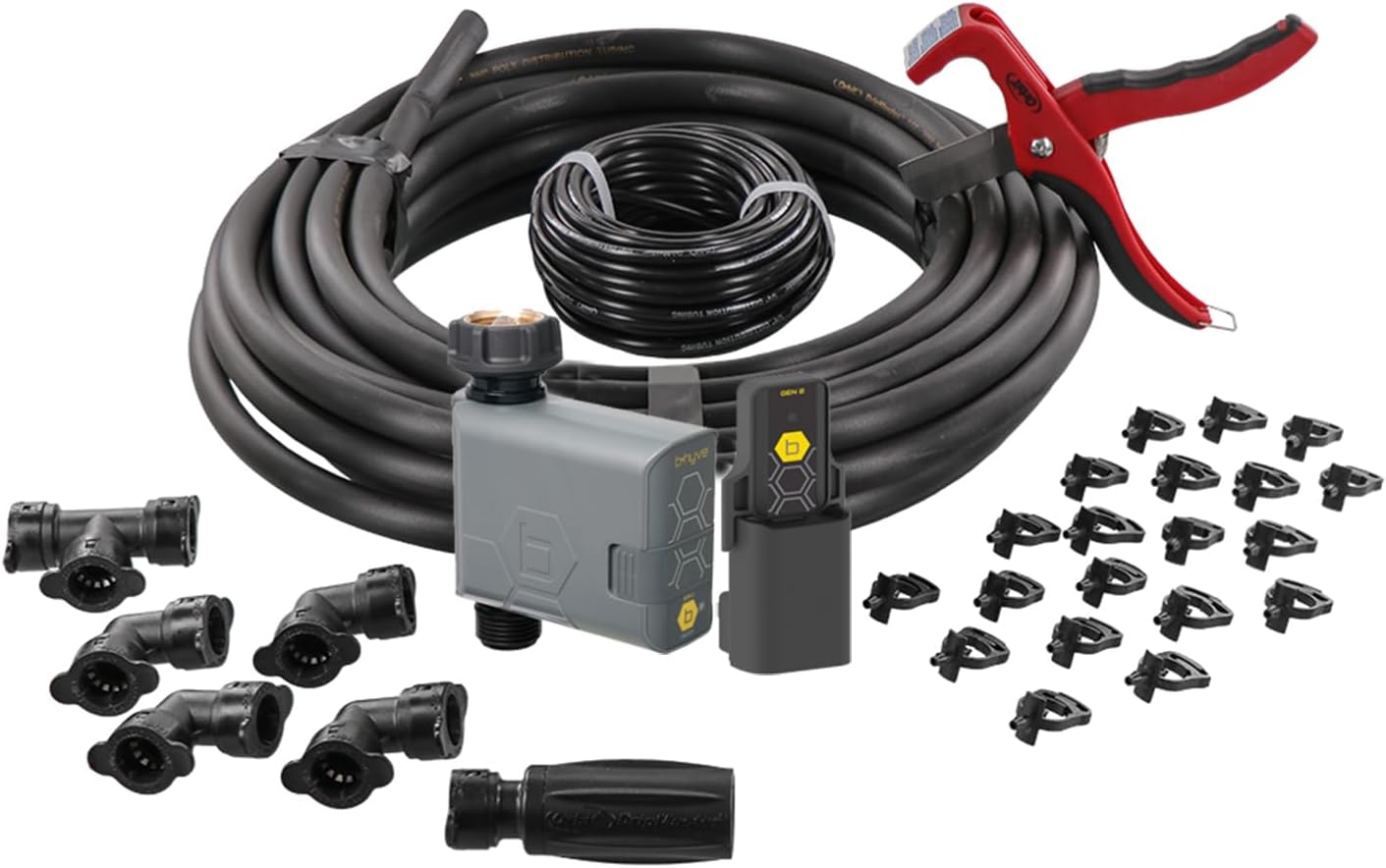 61014 Automatic Garden Box Irrigation System - Complete 64 Sq Ft Coverage Kit with Digital Hose Timer & Quick-Connects