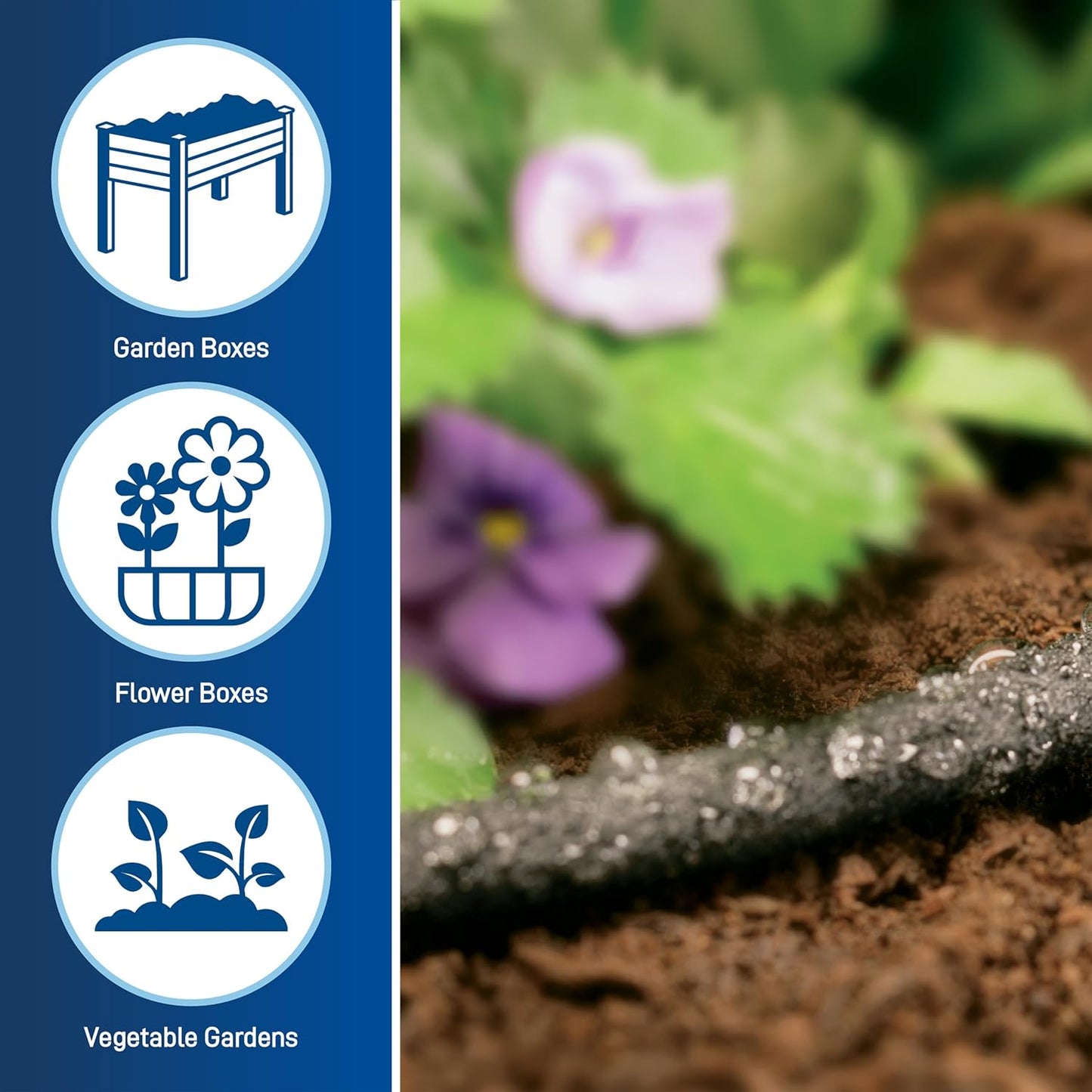 61014 Automatic Garden Box Irrigation System - Complete 64 Sq Ft Coverage Kit with Digital Hose Timer & Quick-Connects