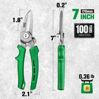 SK 7" Heavy Duty Scissors All Purpose, Industrial Shears, CR-V Steel