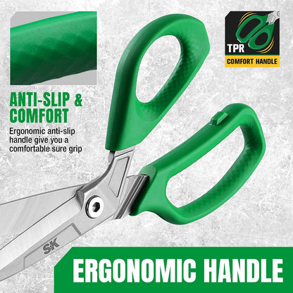 SK 7" Heavy Duty Scissors All Purpose, Industrial Shears, CR-V Steel