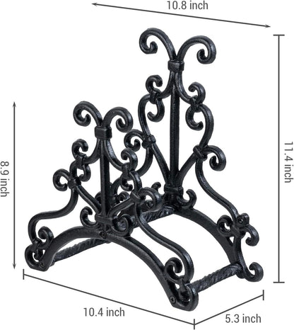 MyGift Brown Heavy Duty Cast Iron Outdoor Garden Water Hose Hanger