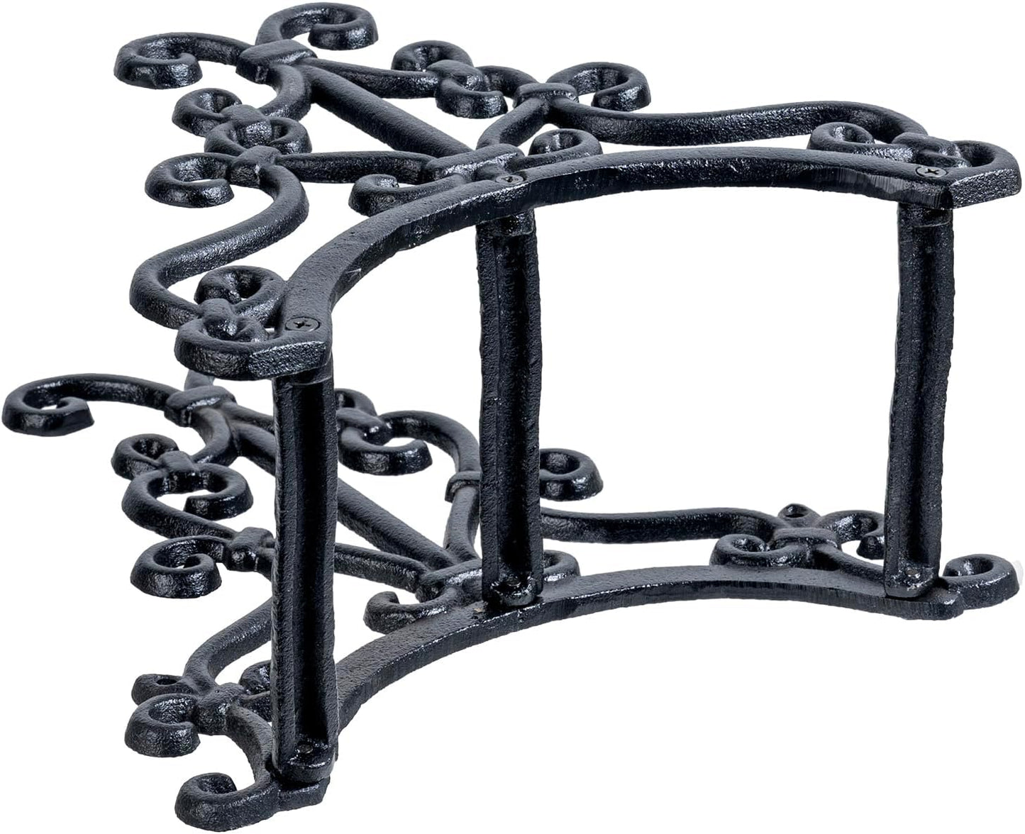 MyGift Brown Heavy Duty Cast Iron Outdoor Garden Water Hose Hanger