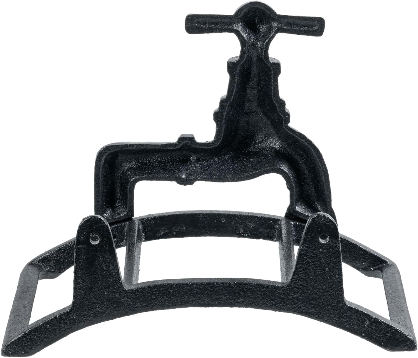 MyGift Brown Heavy Duty Cast Iron Outdoor Garden Water Hose Hanger
