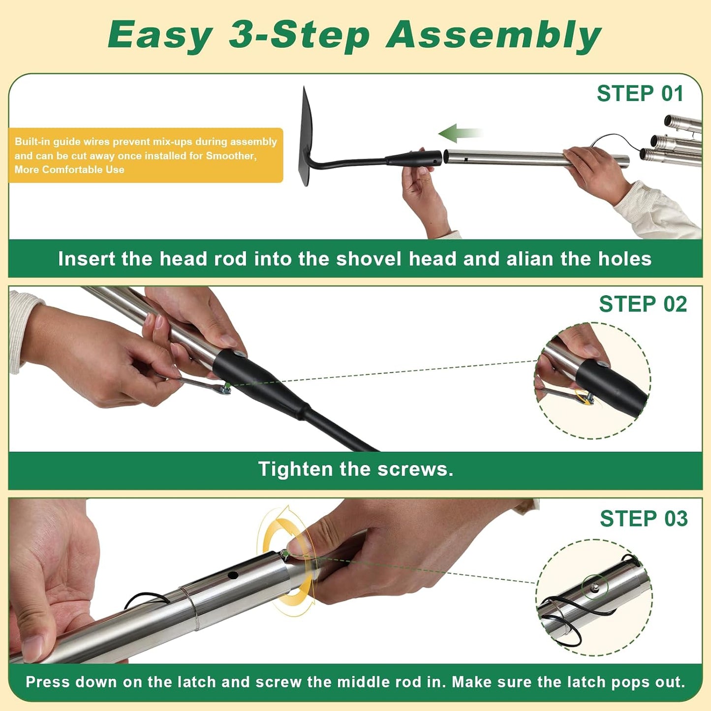 Garden hoe heavy duty for weeding，Hoe garden tool 37.8''-80.3'' Adjustable with 7.1inch Wide Welded Blade，Hoes for gardening with Long Stainless Steel Handle for Digging Loosening Weeding Planting
