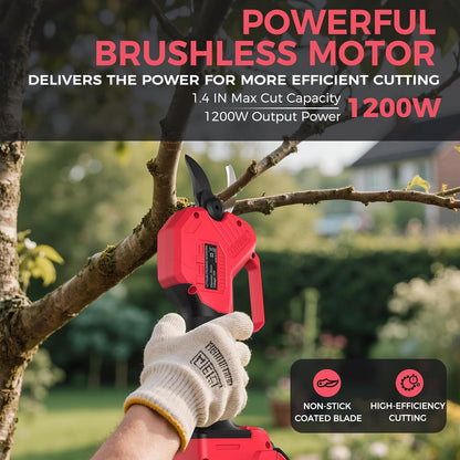 Brushless Electric Pruning Shears for DeWalt 20V Battery with 1.4-Inch Cut