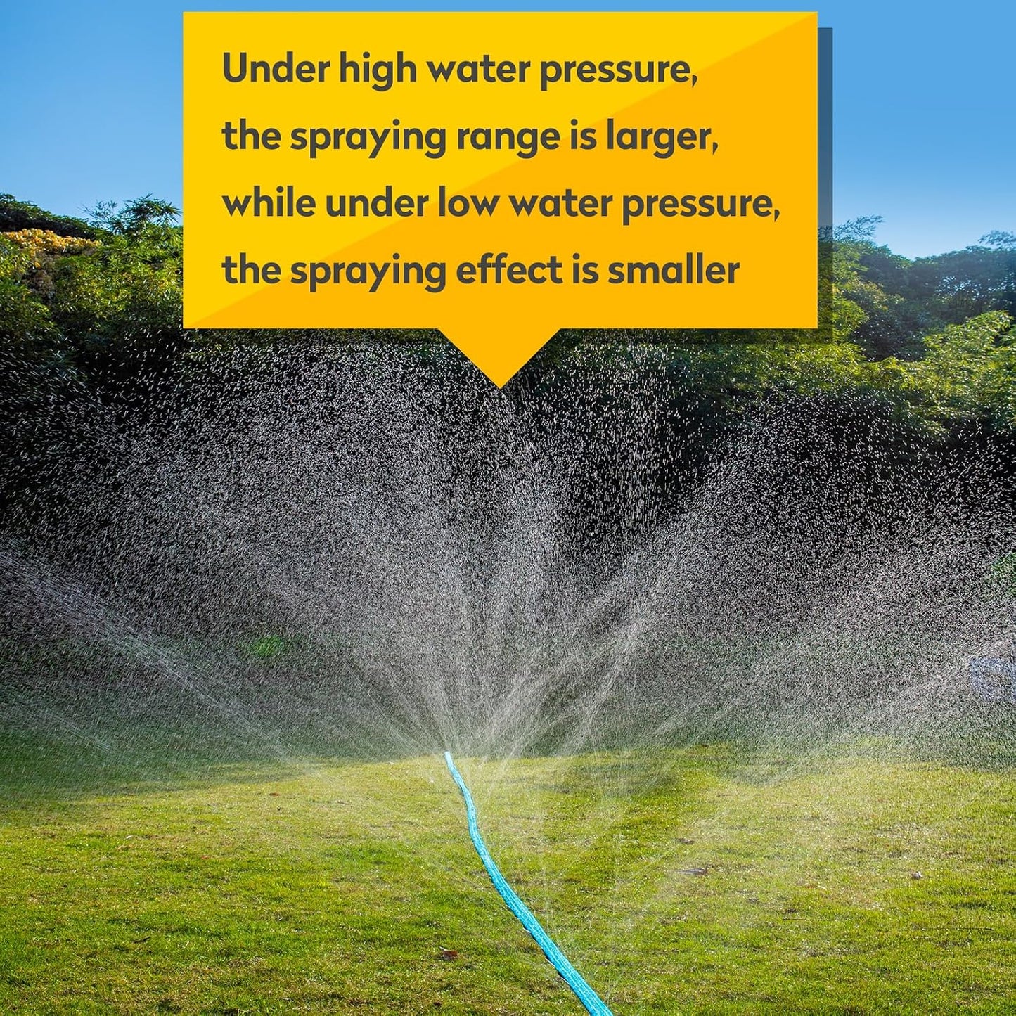 Upgrade Flat Sprinkler Soaker Hose for Garden, Heavy Duty 3-Tube Lawn Irrigation Hose with Landscape Stakes, No-Kink Flexible Watering Hose for Yard, Plants (15FT)
