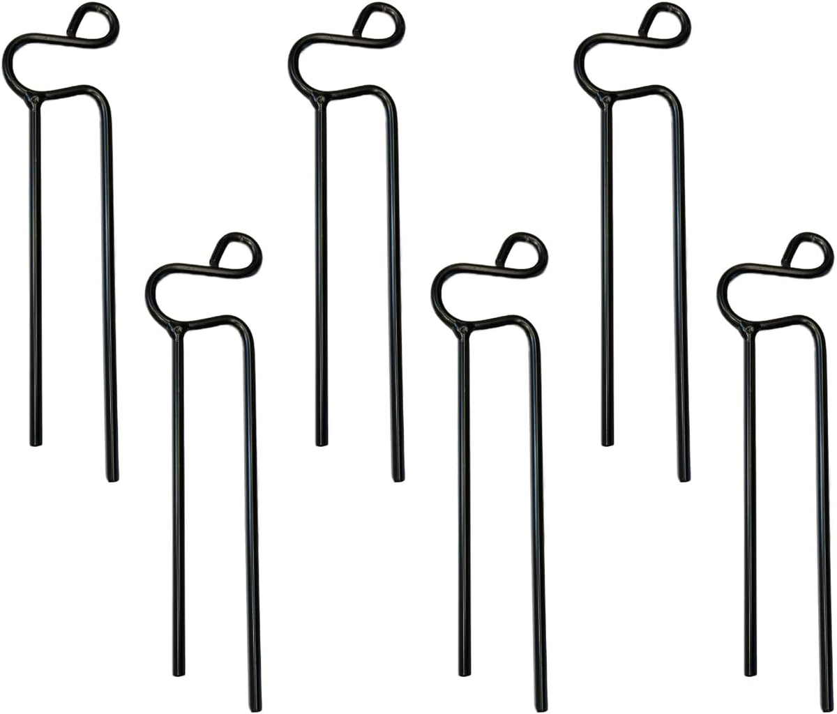 Hose Guides - Set of 6 - Heavy Duty Steel Hose Stakes - Made in USA