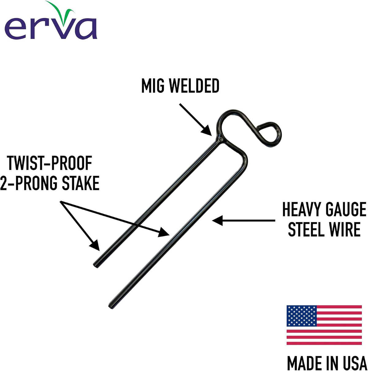 Hose Guides - Set of 6 - Heavy Duty Steel Hose Stakes - Made in USA