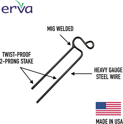 Hose Guides - Set of 6 - Heavy Duty Steel Hose Stakes - Made in USA