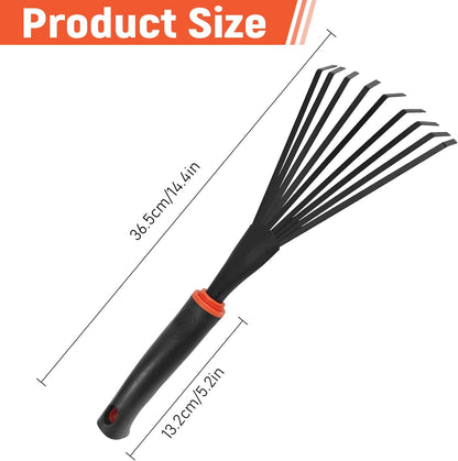Hoe and Cultivator Garden Rake, Hoe & Sturdy 3 Claw Tiller, 2-in-1 Gardening Hand Tools for Digging