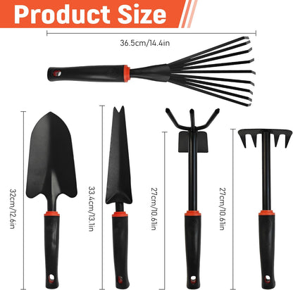 Hoe and Cultivator Garden Rake, Hoe & Sturdy 3 Claw Tiller, 2-in-1 Gardening Hand Tools for Digging