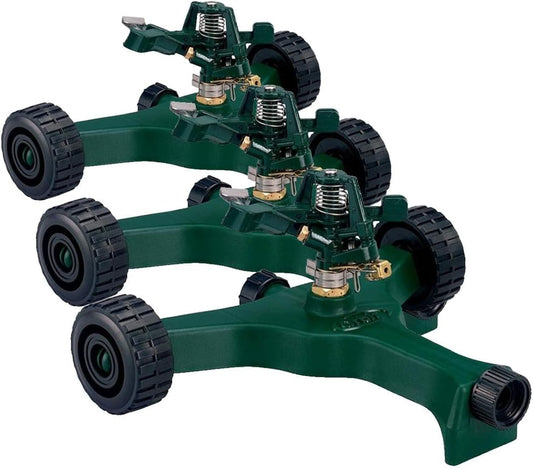 58148 Lawn and Garden 1/2-Inch Zinc Impact Sprinkler with Metal Wheel Base