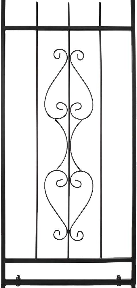 7FT Metal Garden Arch Arbor, Black Trellis Frame