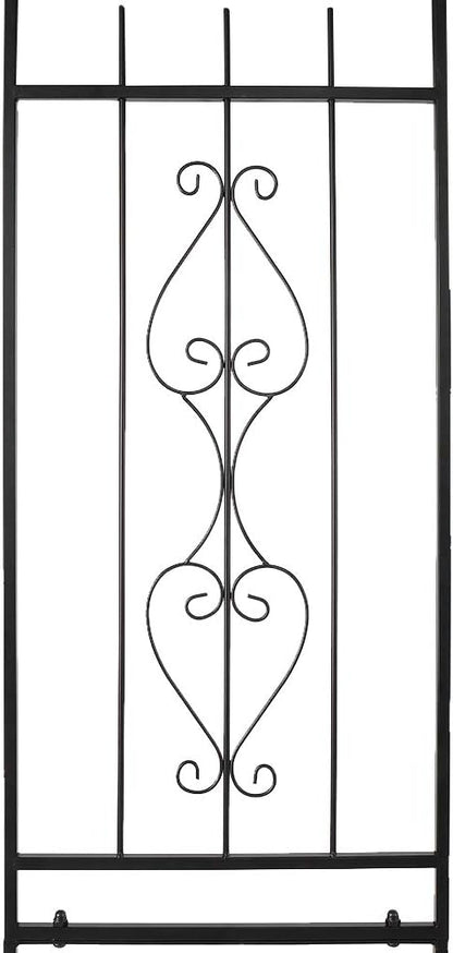 7FT Metal Garden Arch Arbor, Black Trellis Frame
