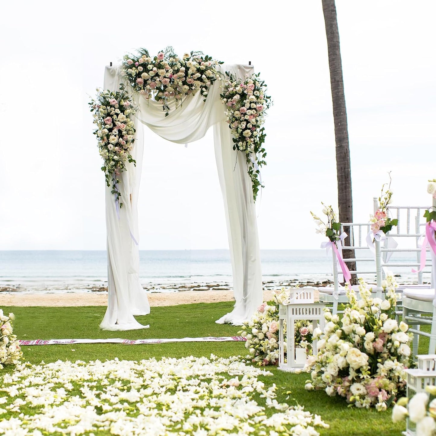 7FT Metal Garden Arch Arbor, Black Trellis Frame