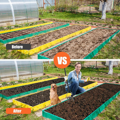 Hand Tiller Cultivator with 5.1 Inch Deep 8 Steel Teeth, Manual Soil Tiller Garden Tool 40 Inch with Anti-Slip Pedal，Garden Claw for Weeding, Planting Aerating, Mixing Soil