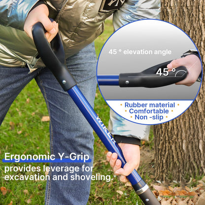 Pitchfork,Pitchforks for Gardening Digging Composting Spading,4Tines Garden Fork witn Fiberglass Handle,43 Inches