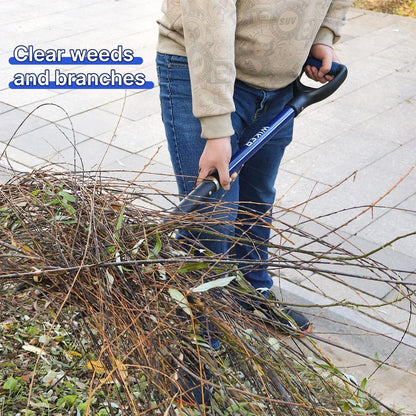 Pitchfork,Pitchforks for Gardening Digging Composting Spading,4Tines Garden Fork witn Fiberglass Handle,43 Inches