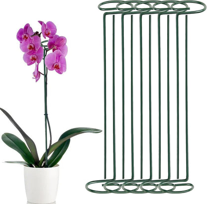 10 Pcs 16 Inch Plant Support Stakes Metal Single stemmed Flower Support Hoops Garden Plant Stakes Plant Prop for Home Outdoor Indoor Amaryllis Orchid Lily Rose Peony Tomatoes Gladiolus