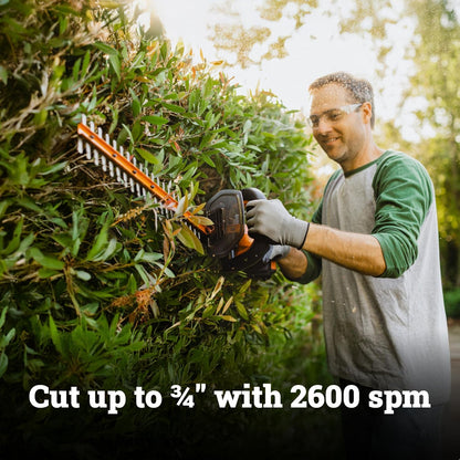 Cordless Hedge Trimmer, 20V 22" Bush Trimmer, WG261