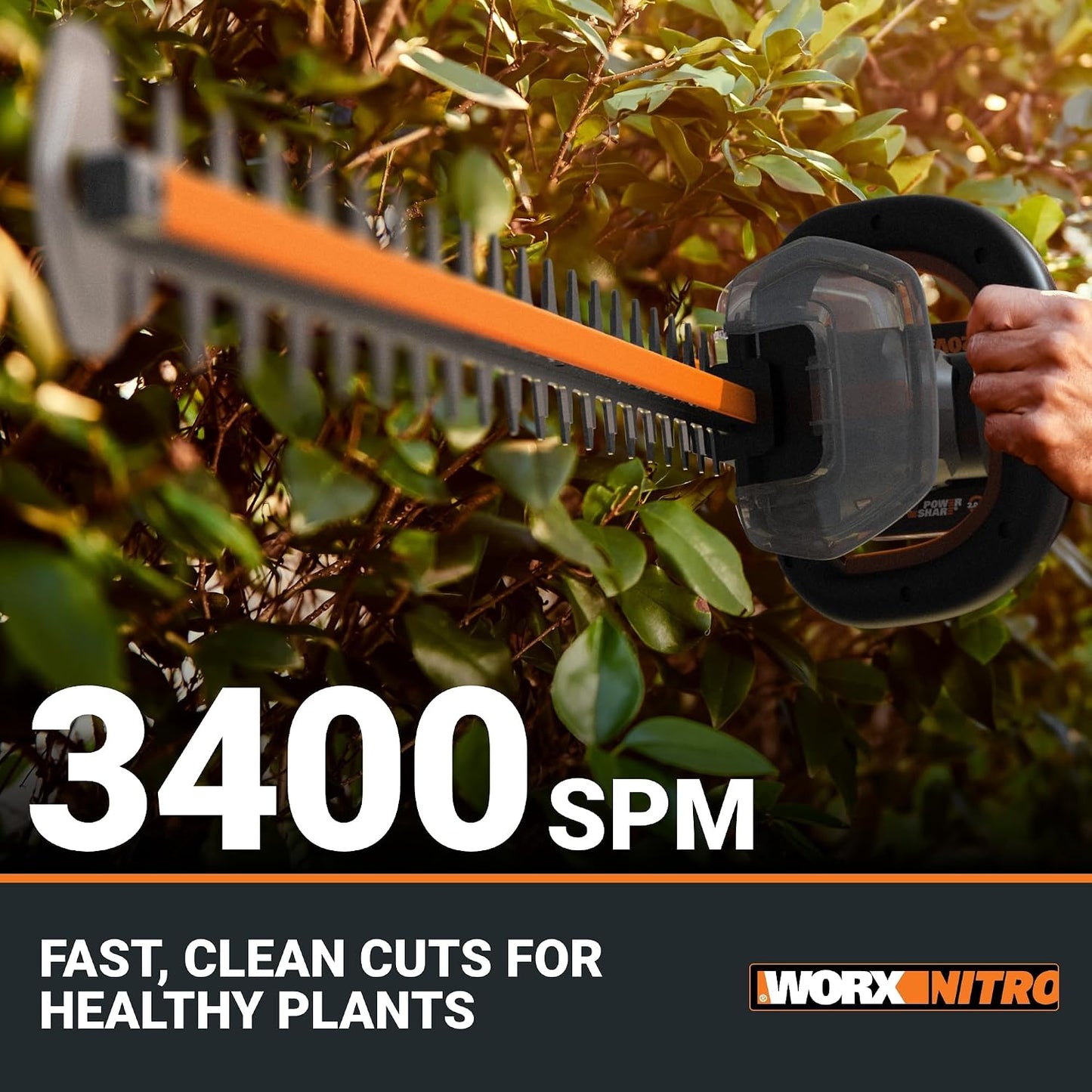 Cordless Hedge Trimmer, 20V 22" Bush Trimmer, WG261
