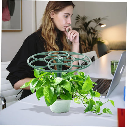 2Pcs Peony Cage Plant Support Stake Grow Through Grid Plant Brace Sunflower Flower Support Rings 28CM for Outdoor Plants Heavy Blossoms