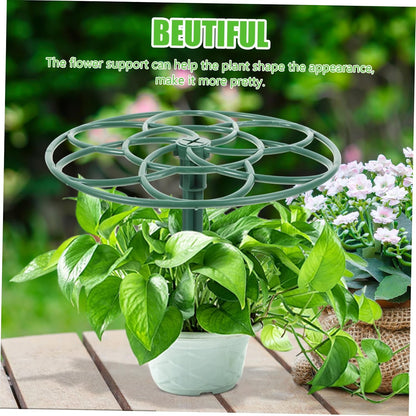 2Pcs Peony Cage Plant Support Stake Grow Through Grid Plant Brace Sunflower Flower Support Rings 28CM for Outdoor Plants Heavy Blossoms