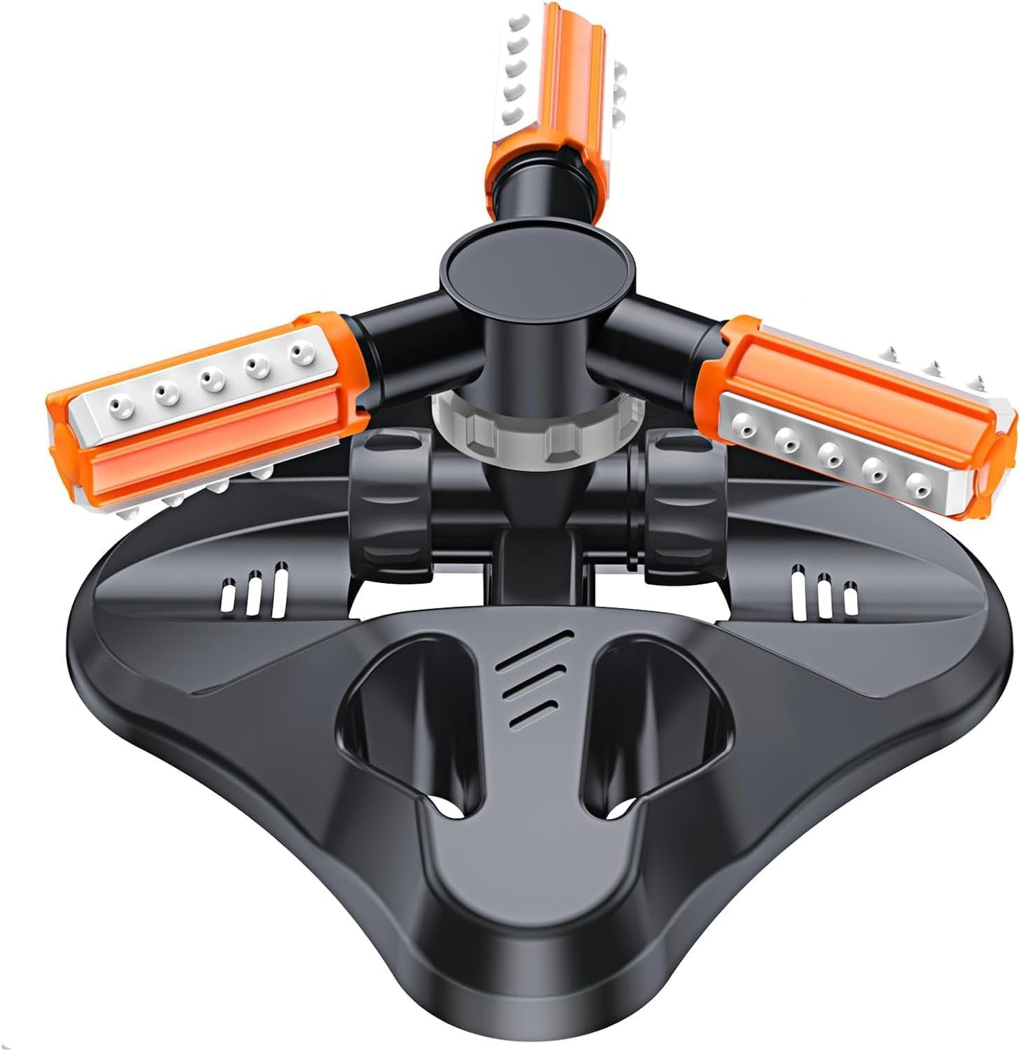 Garden Sprinkler,Upgrade Lawn Sprinklers Automatic 360 Degree Rotating Irrigation Grass Water Sprayer System,Garden Hose Sprinkler for Yard/Built in 36 Units Angle Spray Nozzles(Orange)-1Pack