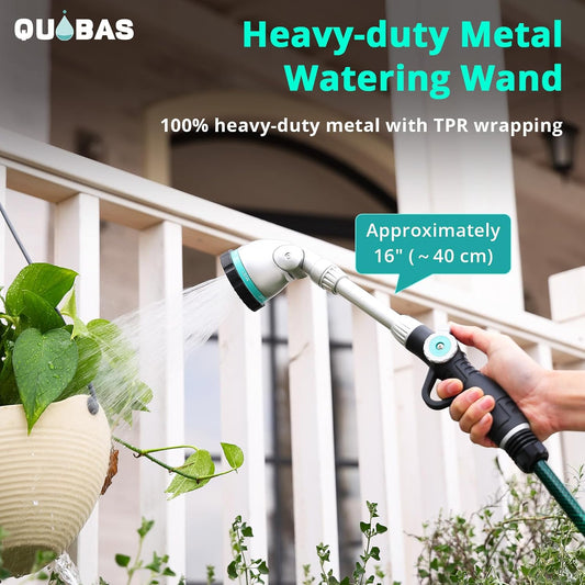 16'' Watering Wand, Heavy Duty Garden Hose Nozzle with Thumb Control