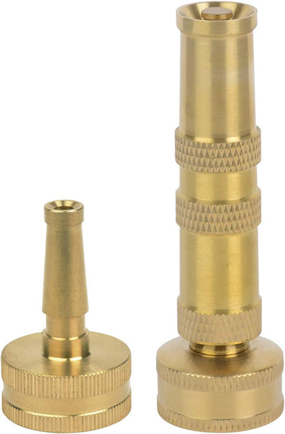 65043-AMZ Solid Brass Nozzle Bundle - Heavy Duty, Adjustable Spray & High-Pressure Jet - Leak-Free Design - Compact