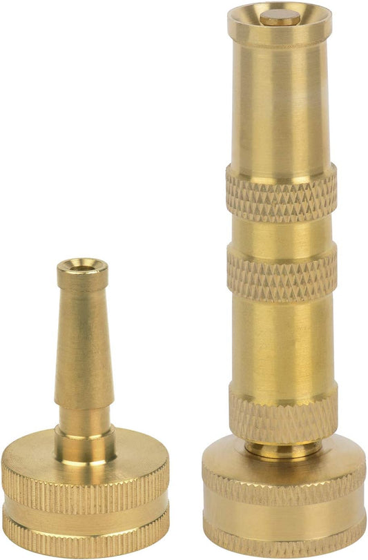 65043-AMZ Solid Brass Nozzle Bundle - Heavy Duty, Adjustable Spray & High-Pressure Jet - Leak-Free Design - Compact