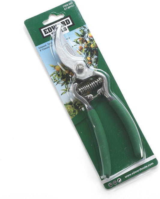 Classic Cut Bypass Pruners - Heavy Duty Forged Steel Pruning Shears - Cuts up to 1" Diameter - Safety Lock Design - Non Slip Grip