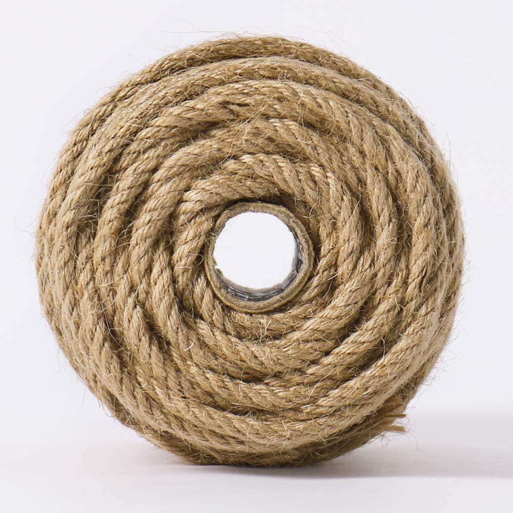 5mm Natural Jute Twine, 100 Feet 4Ply Twisted Heavy Duty Rope