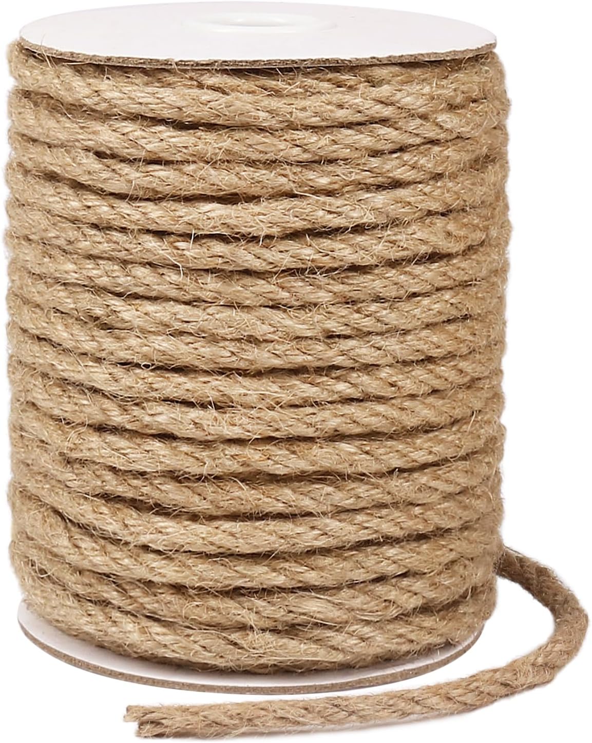 5mm Natural Jute Twine, 100 Feet 4Ply Twisted Heavy Duty Rope