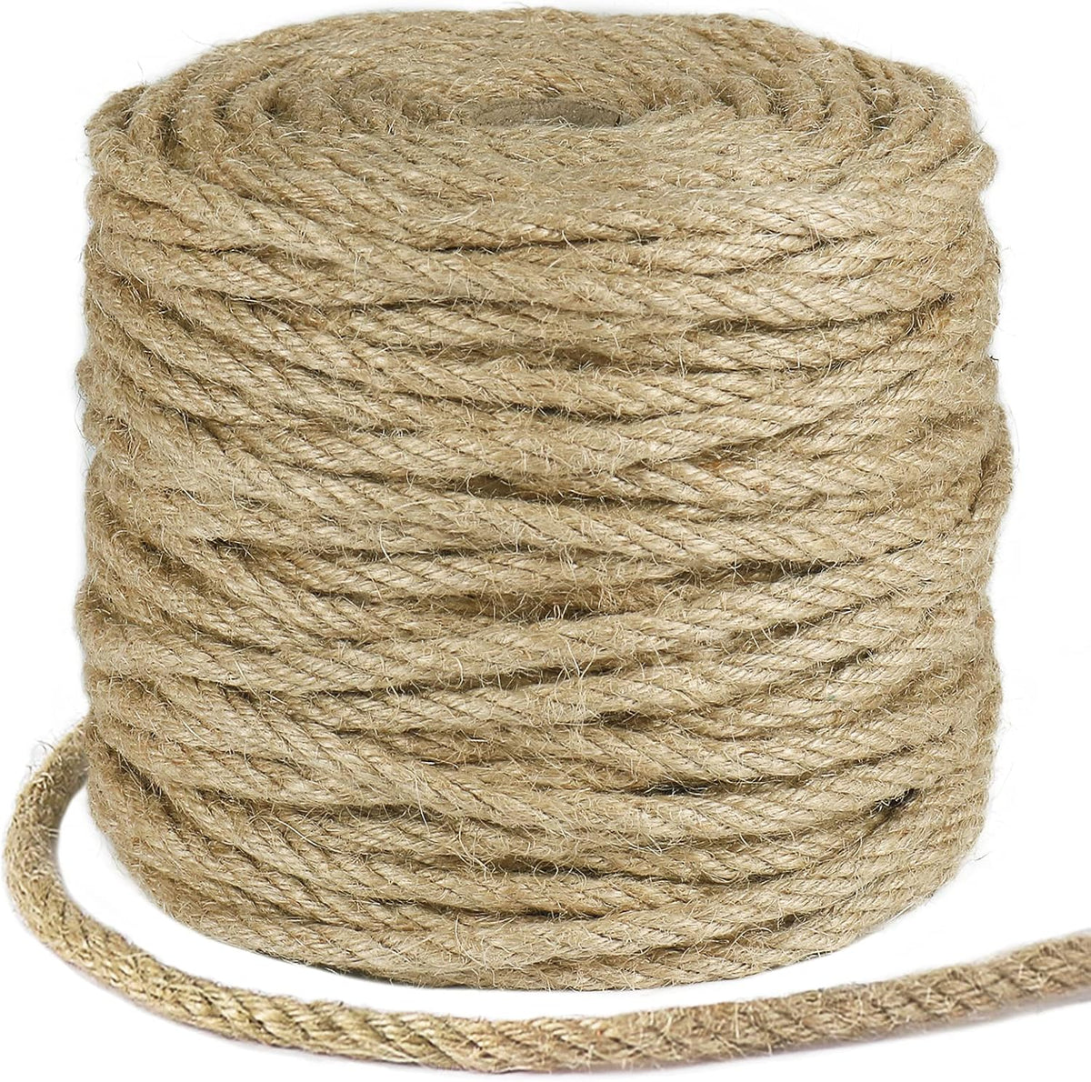 5mm Natural Jute Twine, 100 Feet 4Ply Twisted Heavy Duty Rope
