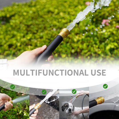 Leader Hose 3FT x 5/8" Heavy Duty Water Hose with Brass Male to Female Fittings, Short Hose Extender for Hose Reel and Faucet, 1000 PSI Burst Pressure, 300 PSI Working Pressure, Black